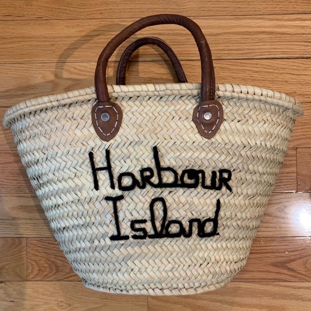 Harbor Island Wicker Beach Bag